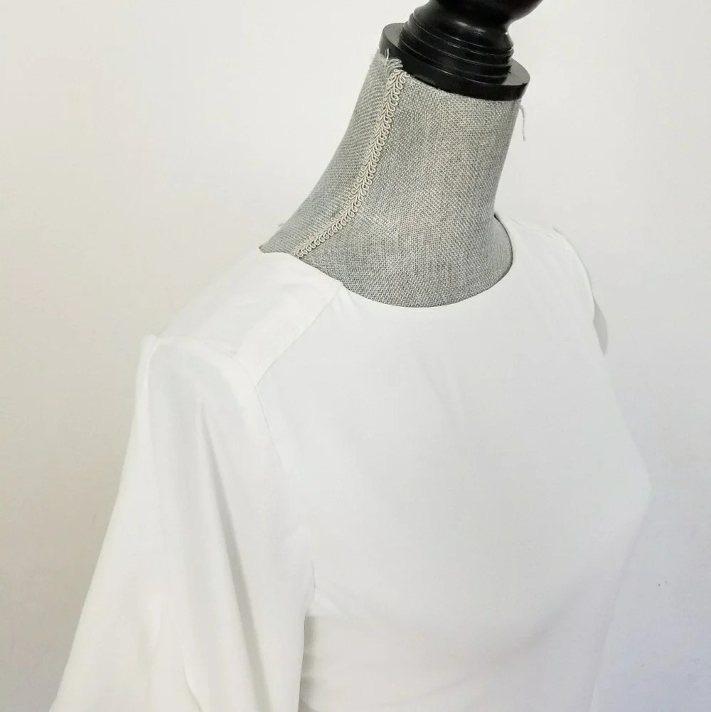$78 Love Scarlett Womens White Ruffle Blouse S - Picture 2 of 6